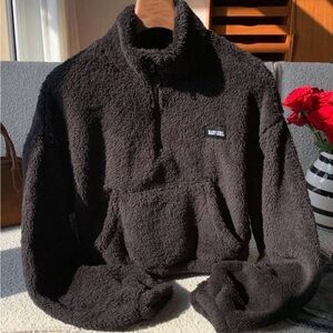 Cozy Black Fleece Pullover